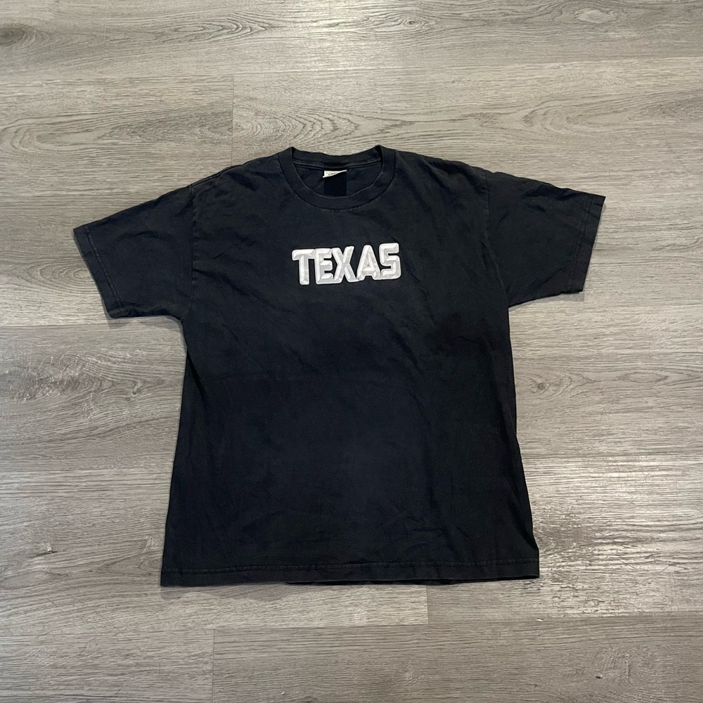 Vintage faded black Texas stitched men's shirt